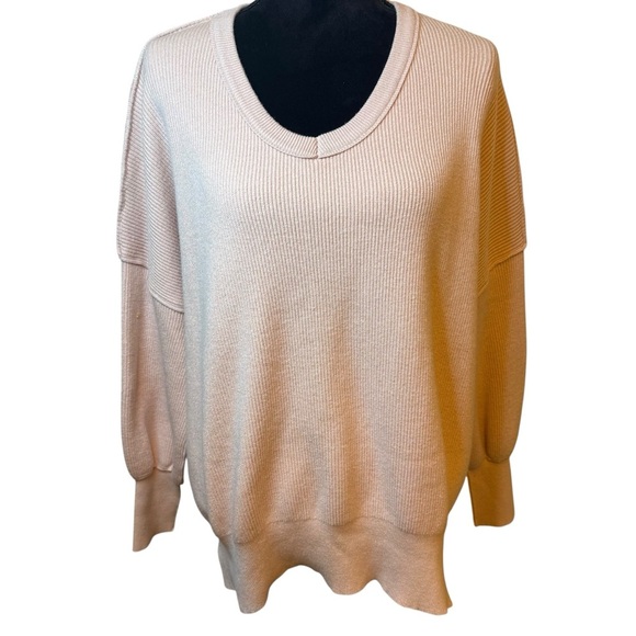ANRABESS | Women's Scoop Neck Sweater in Light Pink | Sz M - Picture 1 of 5
